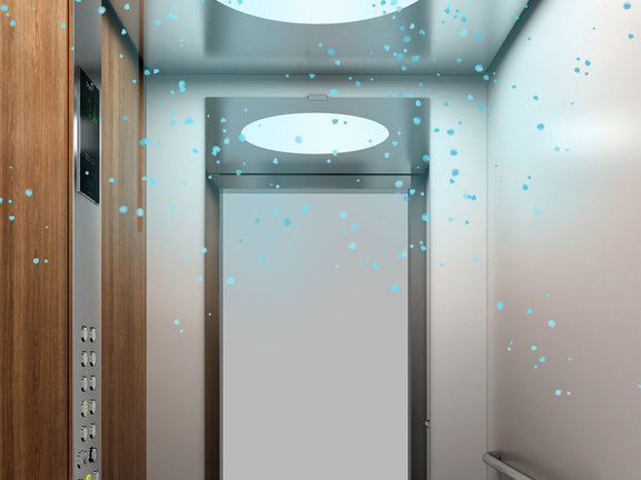 a lift with an air purifier